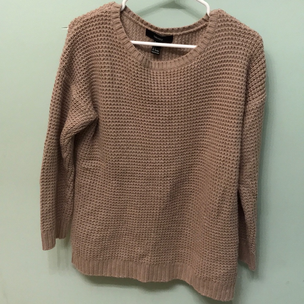 Forever 21 light brown knitted sweater
